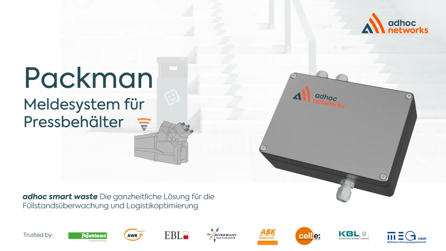 🚀 adhoc smart waste Packman – Die smarte Lösung für Pressbehälter! ♻️